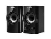 SVEN SPS-606 Black,  2.0 / 2x3W RMS, magnetic shielding, headphone jack, wooden,  2.5-